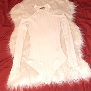 Off the Shoulder White Body Suit